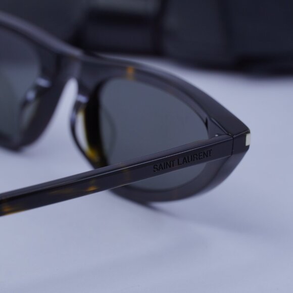 Saint Laurent SL703 002 Cat Eye Sunglasses - Dark Havana/Grey - Picture 6 of 10